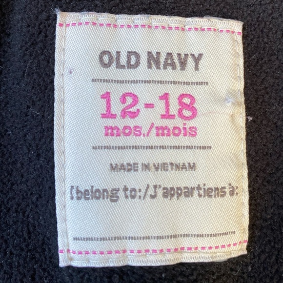 Old Navy Toddler Girl’s Black Puffer Jacket 12-18 Months - Picture 3 of 7